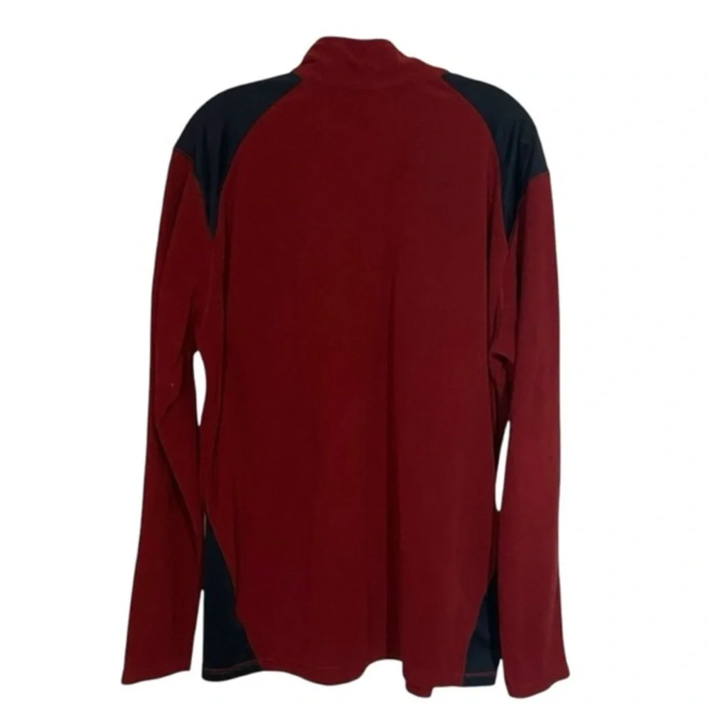 Columbia Men’s Garnet‎ & Black 1/4 Zip Fleece Pullover